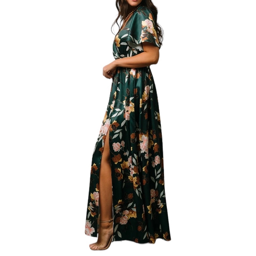 Baltic Born Dark Green Floral Maxi Dress - Picture 5 of 15